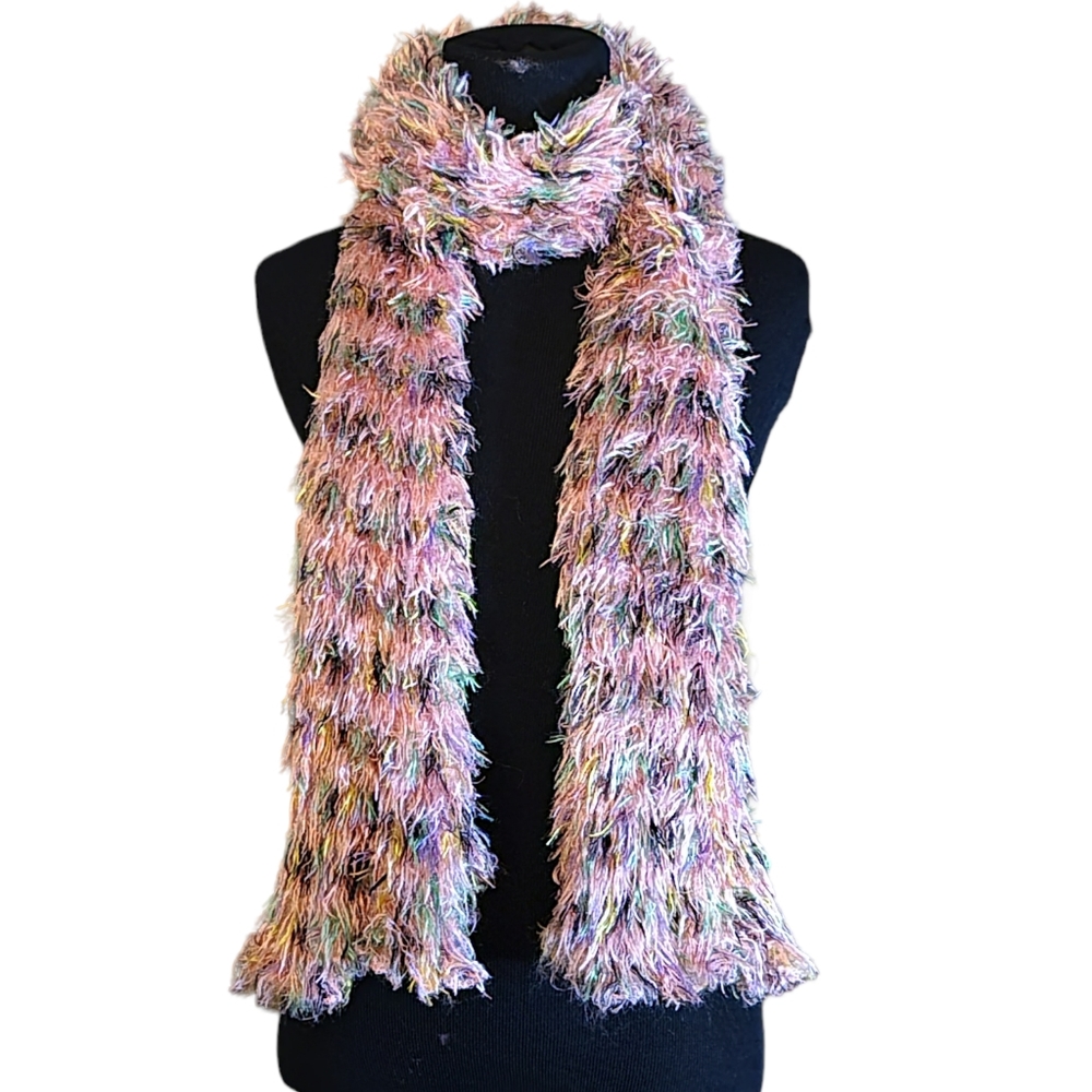 Multicolor Furry Scarf